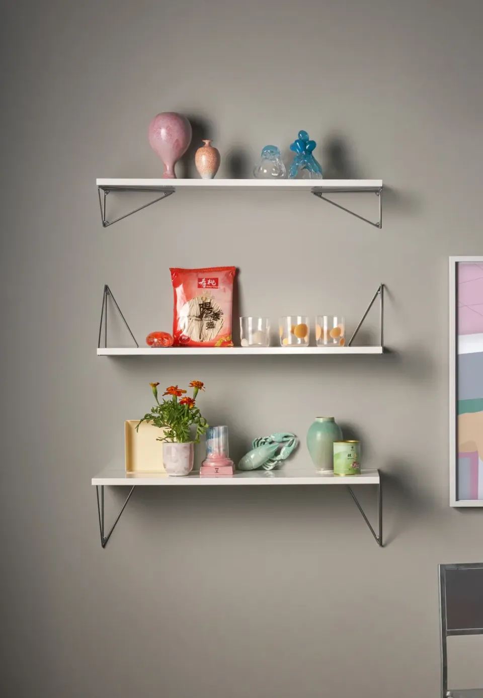 Maze Shelves & Shelving Systems*Pythagoras brackets, 2-pack, chrome Silver-coloured