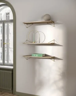 Maze Shelves & Shelving Systems*Pythagoras brackets, 2-pack, brass Gold-coloured