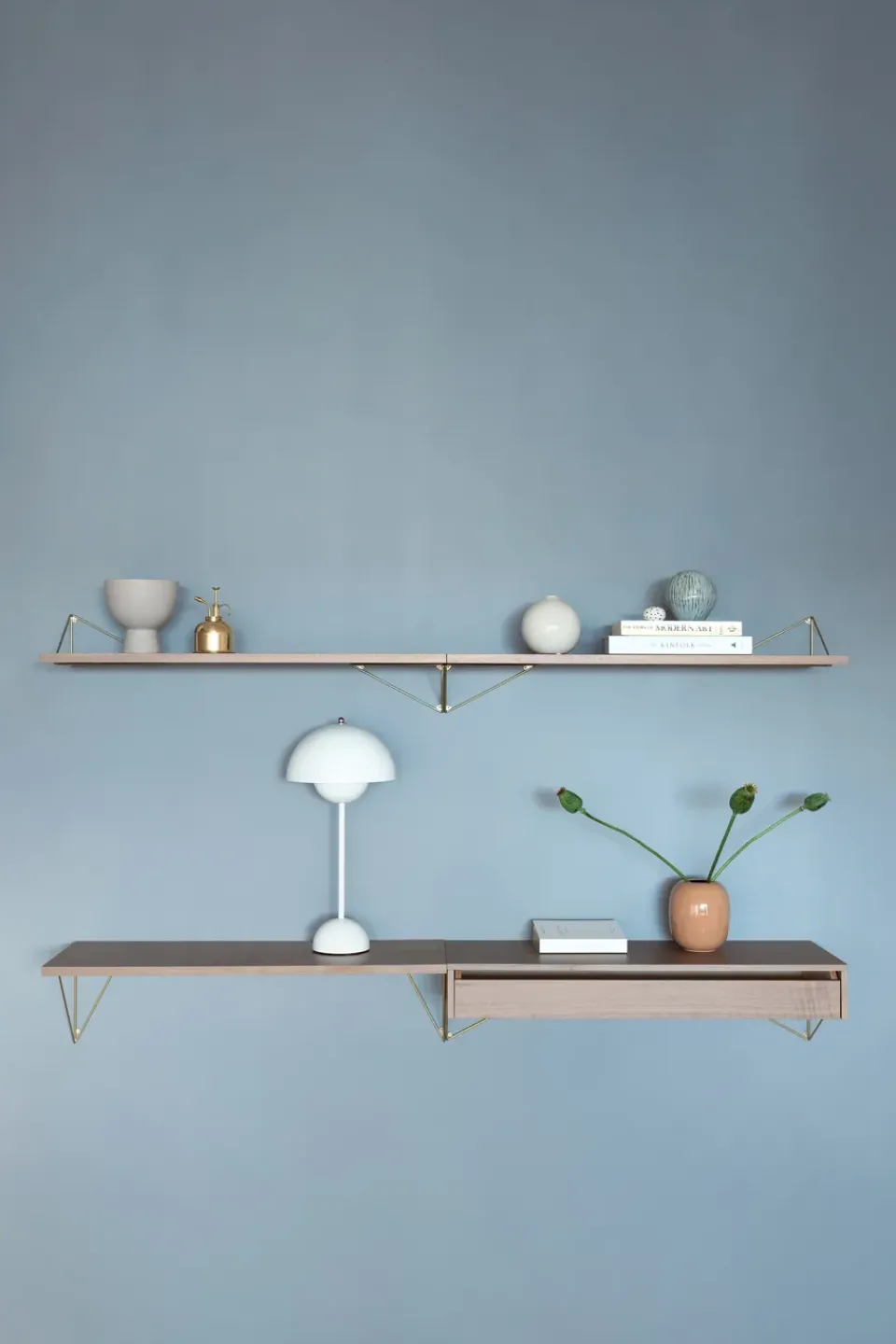 Maze Shelves & Shelving Systems*Pythagoras shelf, Large, walnut Brown