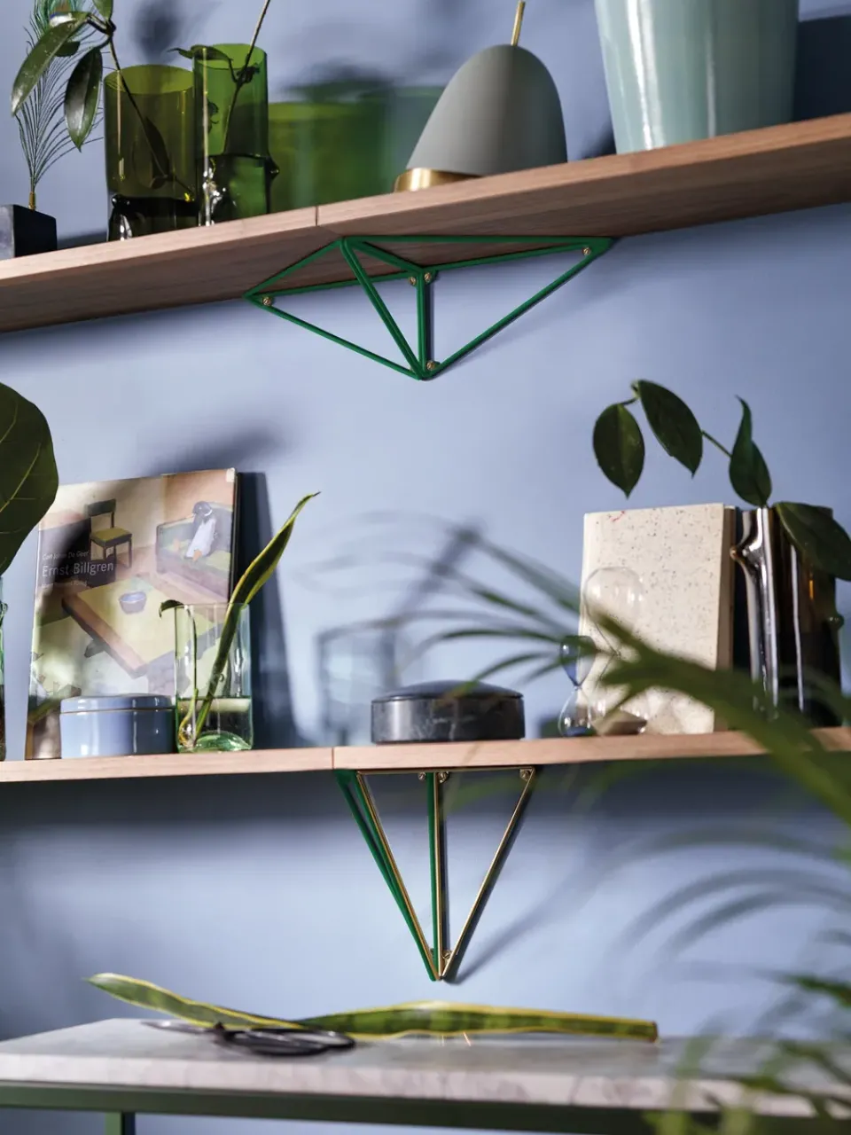 Maze Shelves & Shelving Systems*Pythagoras shelf, walnut Brown