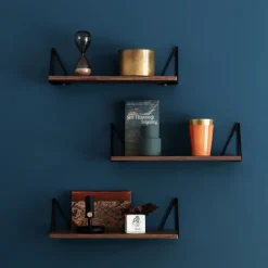 Maze Shelves & Shelving Systems*Pythagoras XS shelf, walnut, black BrownBlack