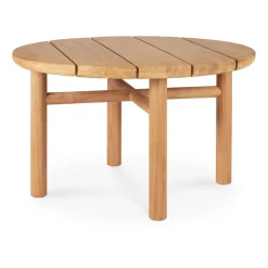 Ethnicraft Table For Outdoor Use|Outdoor Lounge Furniture*Quatro outdoor coffee table teak, Ø59 cm → Ø59 cm Beige