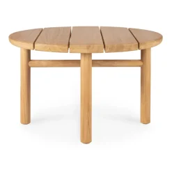 Ethnicraft Table For Outdoor Use|Outdoor Lounge Furniture*Quatro outdoor coffee table teak, Ø59 cm → Ø59 cm Beige