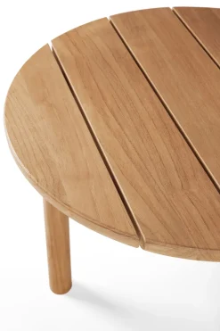 Ethnicraft Table For Outdoor Use|Outdoor Lounge Furniture*Quatro outdoor coffee table teak, Ø59 cm → Ø59 cm Beige