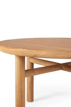 Ethnicraft Table For Outdoor Use|Outdoor Lounge Furniture*Quatro outdoor coffee table teak, Ø59 cm → Ø59 cm Beige