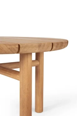 Ethnicraft Table For Outdoor Use|Outdoor Lounge Furniture*Quatro outdoor coffee table teak, Ø59 cm → Ø59 cm Beige