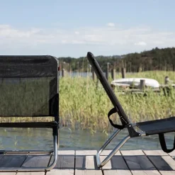 Fiam Seating*Quick sun lounger, Textaline -aluminium frame Black