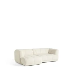 HAY Sofas*Quilton combination 19 modular sofa, left-hand chaise, Flamiber a5 cream Beige
