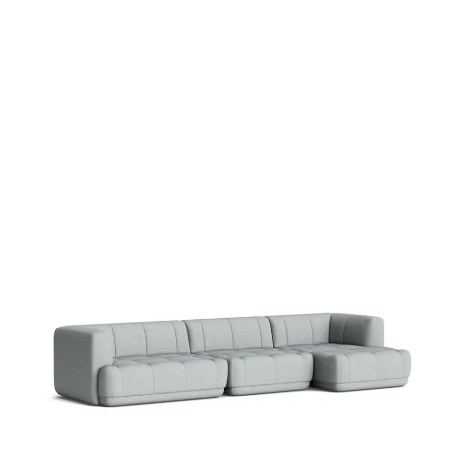 HAY Sofas*Quilton combination 17 modular sofa, Fabric Remix 123 , right-hand chaise Grey