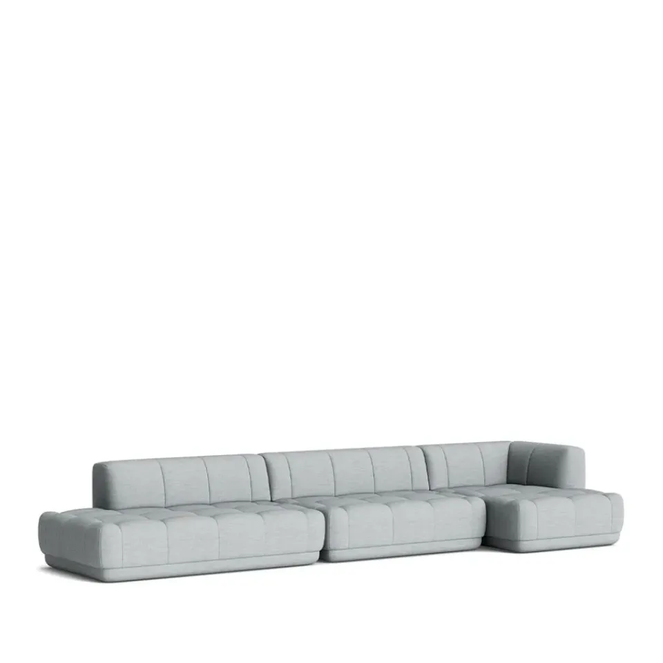 HAY Sofas*Quilton combination 23 modular sofa, right-hand chaise, Fabric Remix 123 Grey