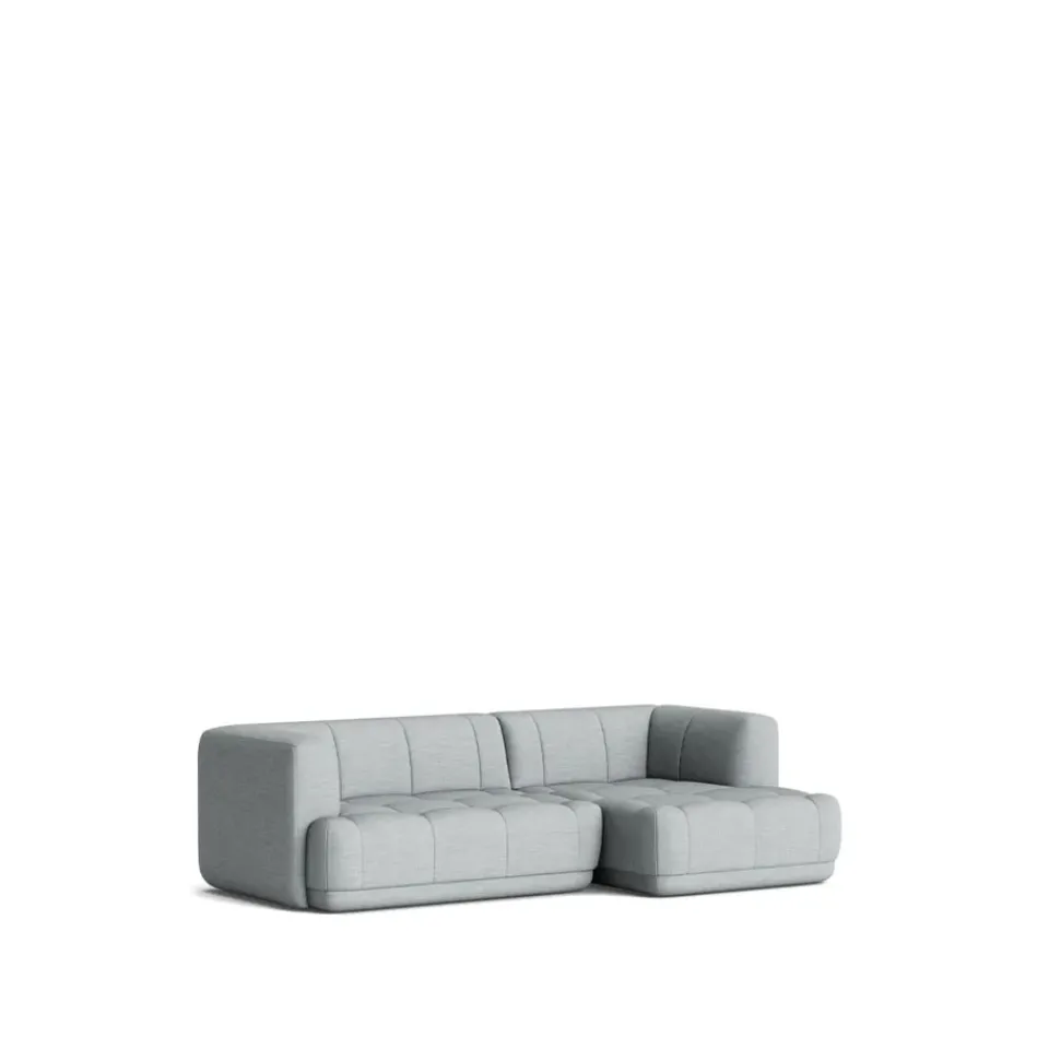 HAY Sofas*Quilton combination 19 modular sofa chaise right, Fabric remix 123 Grey