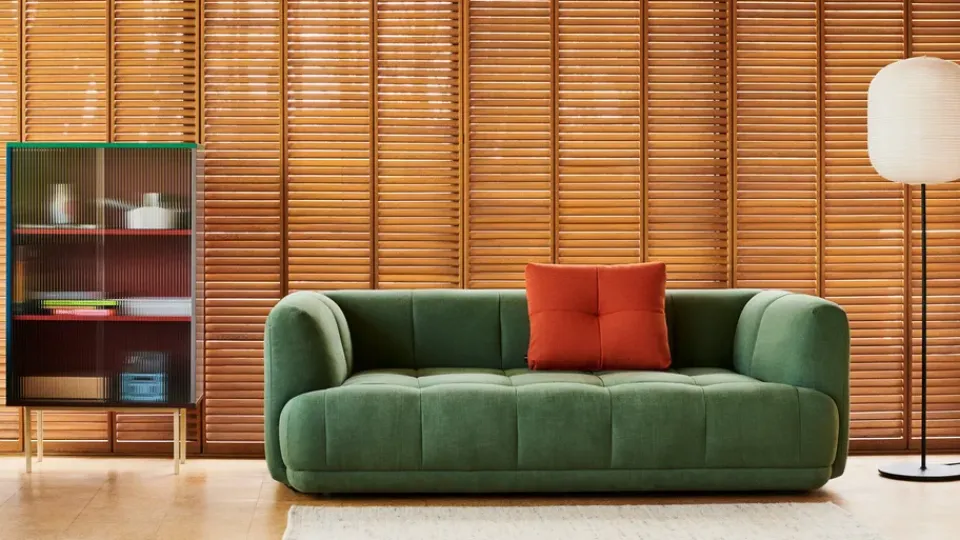 HAY Sofas*Quilton sofa 2-seater 214 cm, Linara 100-Tarragon Green