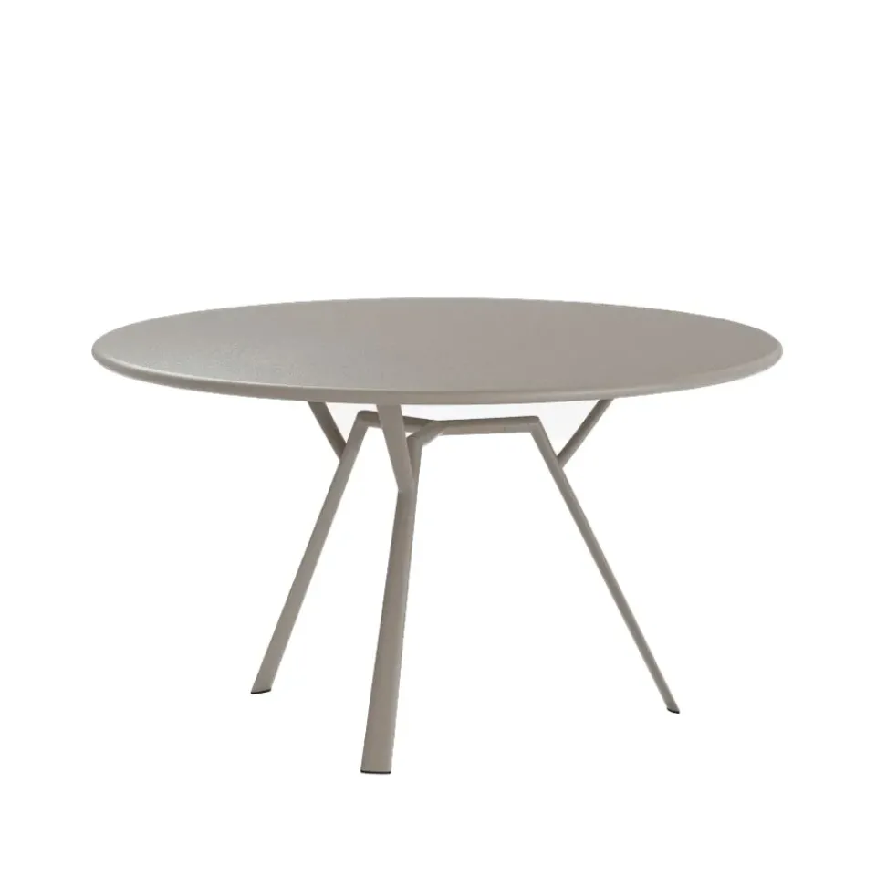 Fast Table For Outdoor Use*Radice Quadra Round table, pearly gold Gold-coloured