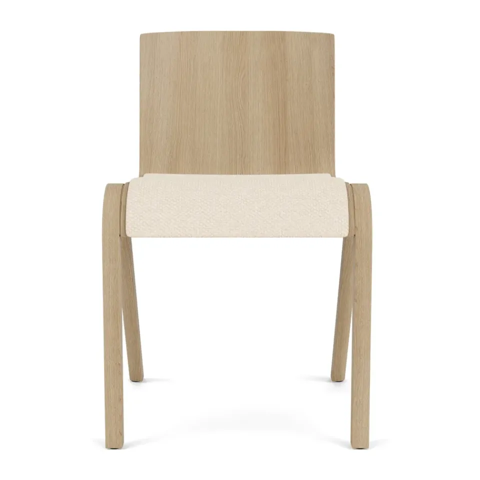 Audo Copenhagen Chairs*Ready chair upholstered seat, Natural oak-Logan Jasmine White
