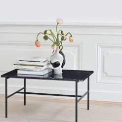 HAY Coffee Tables*Rebar coffee table 80x84x33 cm, marble- Black