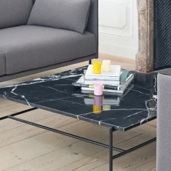 HAY Coffee Tables*Rebar coffee table 80x84x33 cm, marble- Black