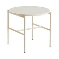 HAY Side Tables*Rebar side table Ø45 cm, marble-alabaster Beige