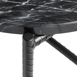 HAY Side Tables*Rebar side table Ø45 cm, marble- Black