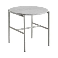 HAY Side Tables*Rebar side table Ø45 cm, marble-fossil Grey
