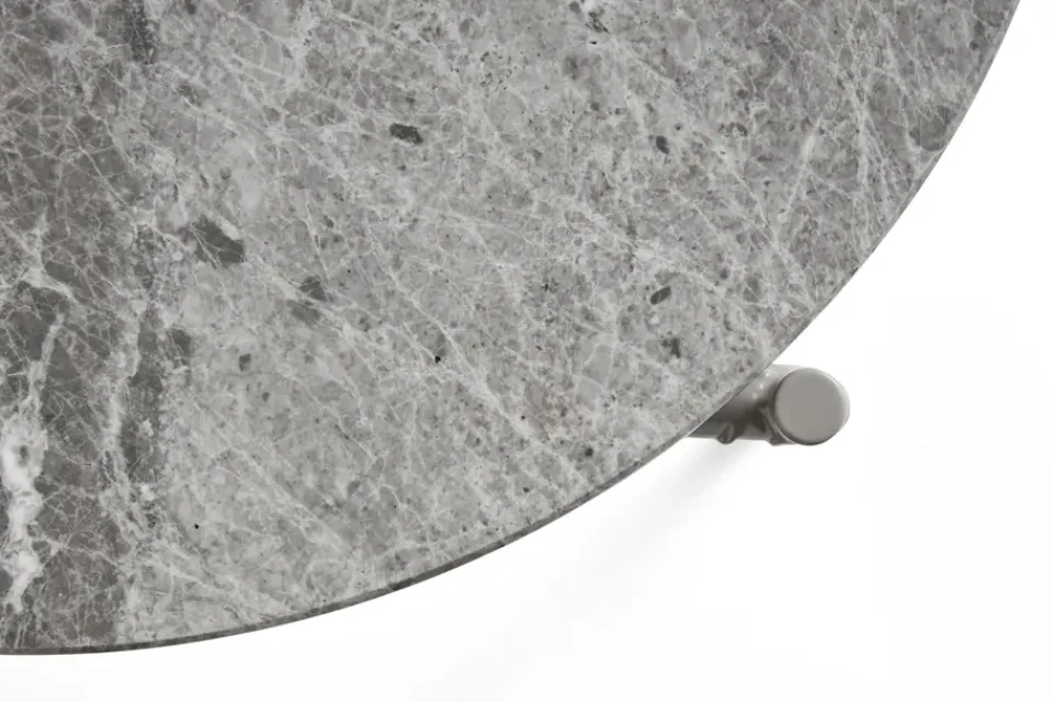 HAY Side Tables*Rebar side table Ø45 cm, marble-fossil Grey