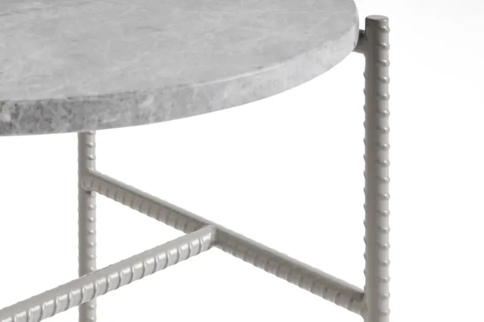 HAY Side Tables*Rebar side table Ø45 cm, marble-fossil Grey