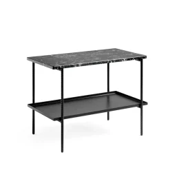 HAY Side Tables*Rebar side table 75x44x55 cm, marble- Black