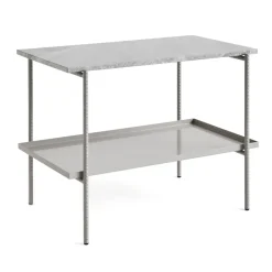 HAY Side Tables*Rebar side table 75x44x55 cm, marble-fossil Grey