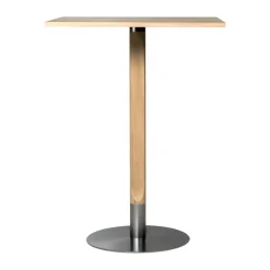 Mavis Bar Tables*Red bar table 70x70 cm, White-pigmented matte lacquered oak Beige