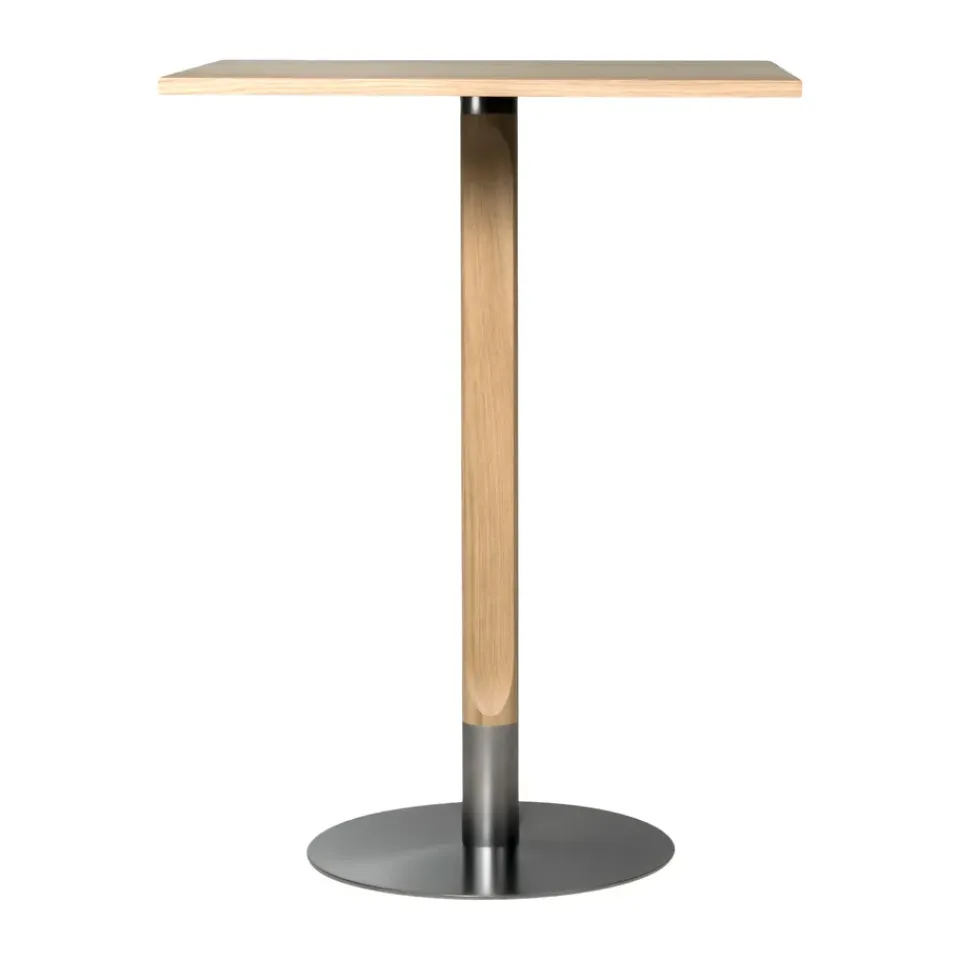 Mavis Bar Tables*Red bar table 70x70 cm, White-pigmented matte lacquered oak Beige