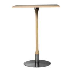 Mavis Bar Tables*Red bar table 70x70 cm, White-pigmented matte lacquered oak Beige
