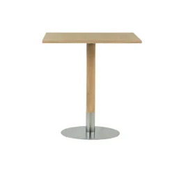 Mavis Balcony Furniture*Red coffee table 70x70 cm, White pigmented matte lacquered oak Beige