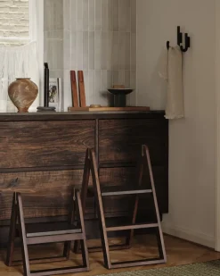 Gejst Stools*Reech step stool, Dark ash Brown