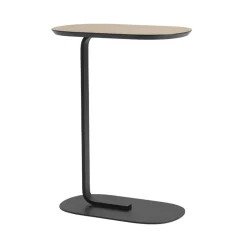 Muuto Side Tables*Relate Side table H: 73.5 cm, Oak veneer-Black Beige