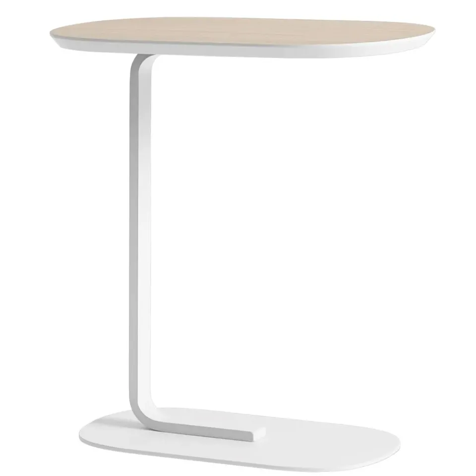 Muuto Side Tables*Relate sidetable 60,5 cm, oak, white Black