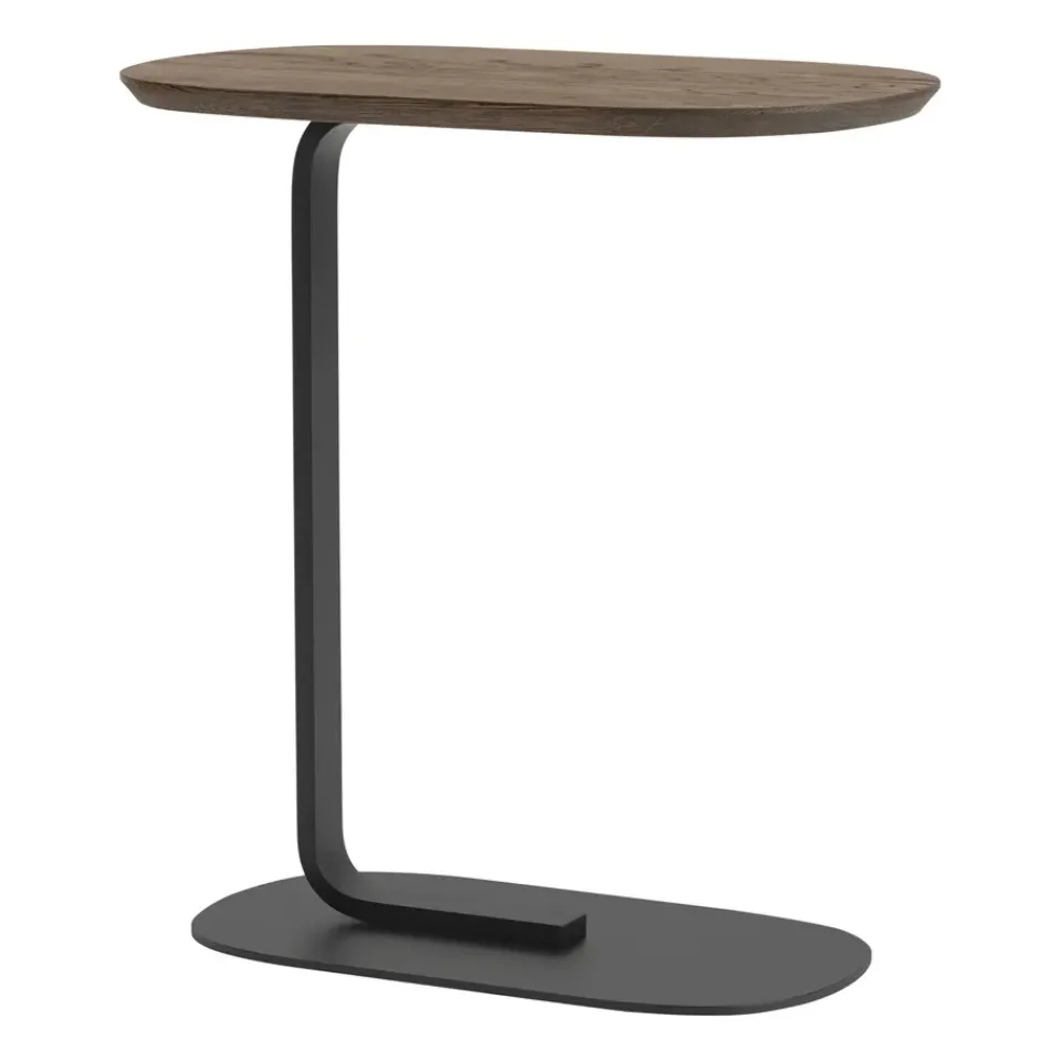 Muuto Side Tables*Relate sidetable 60,5 cm, Smoked oak-black BlackBrown