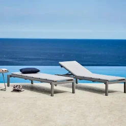 Cane-line Seating*Relax sun lounger, Sunbrella Natté light , incl. cushion Grey