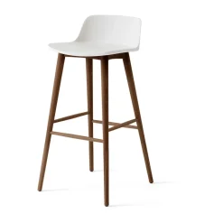 &Tradition Seating*Rely HW123 bar stool, -lacquered walnut, 75 cm White