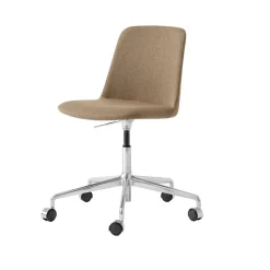 &Tradition Office Chairs*Rely HW30 office chair, Fabric re-wool 458 , aluminium base Brown