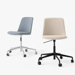 &Tradition Office Chairs*Rely HW31 office chair, Fabric re-wool 718 , black base Grey