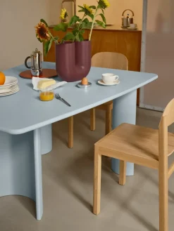 Muuto Dining Tables*Re-norm dining table, Light , 130x120 cm Blue
