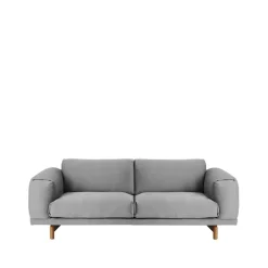 Muuto Sofas*Rest sofa, 2-seat fabric steelcut trio ii 133 light . oak legs Grey