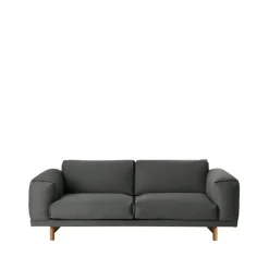 Muuto Sofas*Rest sofa, 2-seat-remix 163 -oak legs Grey