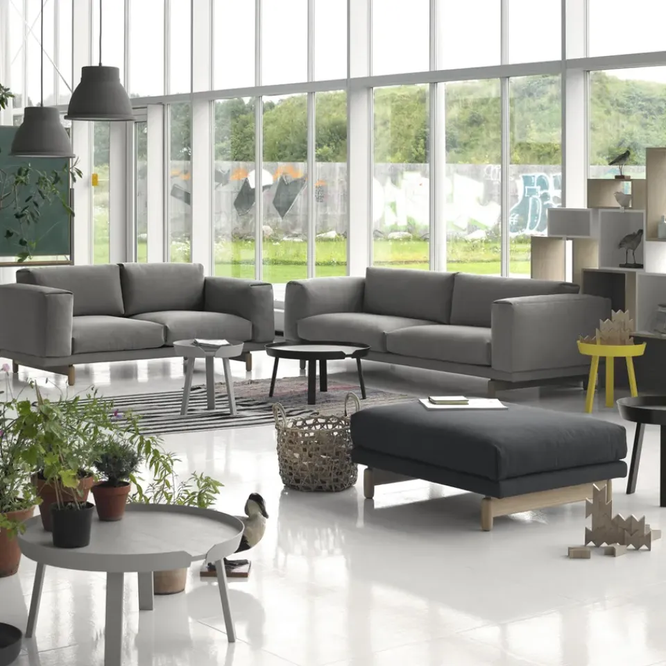 Muuto Sofas*Rest sofa, 2-seat-remix 163 -oak legs Grey