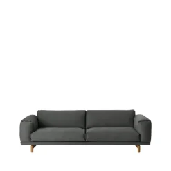 Muuto Sofas*Rest sofa, 3-seat-remix 163 -oak legs Grey