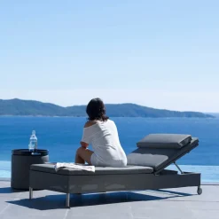 Cane-line Seating*Rest sun lounger, Natté , single Grey