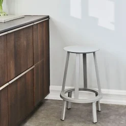 HAY Bar Stools*Revolver bar stool, Sky , high Grey