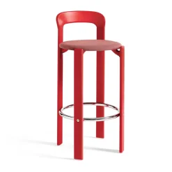 HAY Bar Stools*Rey bar stool upholste 75 cm, Steelcut trio 636 scarlet Red
