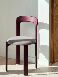HAY Bar Stools*Rey bar stool upholste 75 cm, Steelcut Trio 416-grape Red
