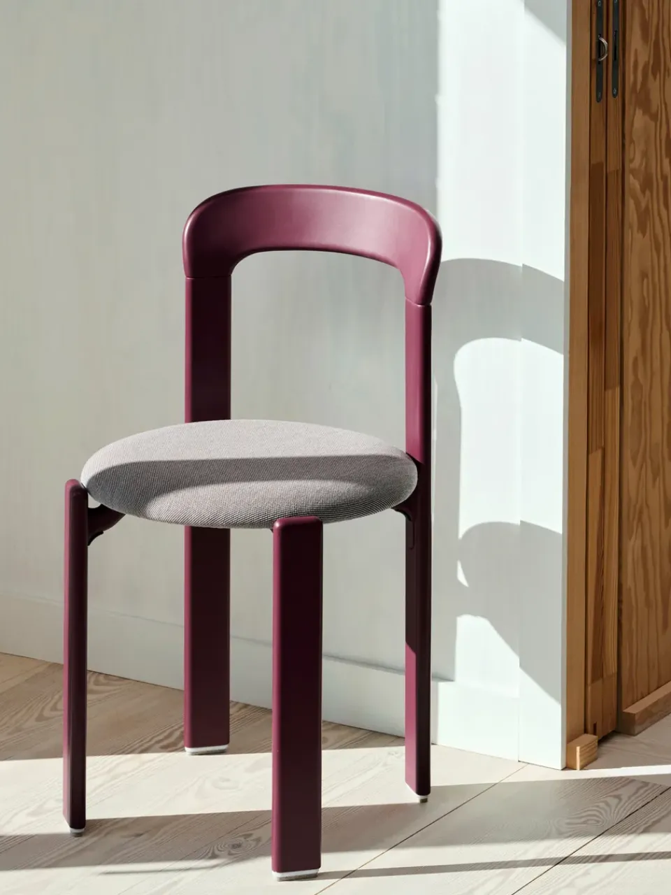 HAY Bar Stools*Rey bar stool upholste 75 cm, Steelcut Trio 416-grape Red