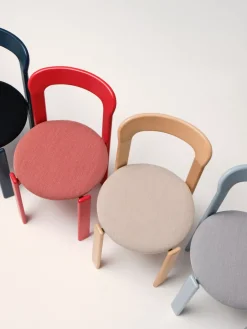 HAY Chairs*Rey chair upholstered seat, Fabric Steelcut Trio 213 golden Yellow